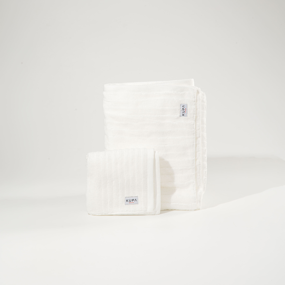 Daily Reset Towel Set | ผ้าเช็ดตัว 100% Cotton ผืนใหญ่ + ผืนเล็ก